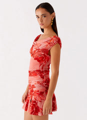 Cait Mini Dress - Sicily Sunsets Print