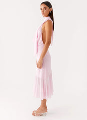 Layna Scarf Midi Dress - Pink