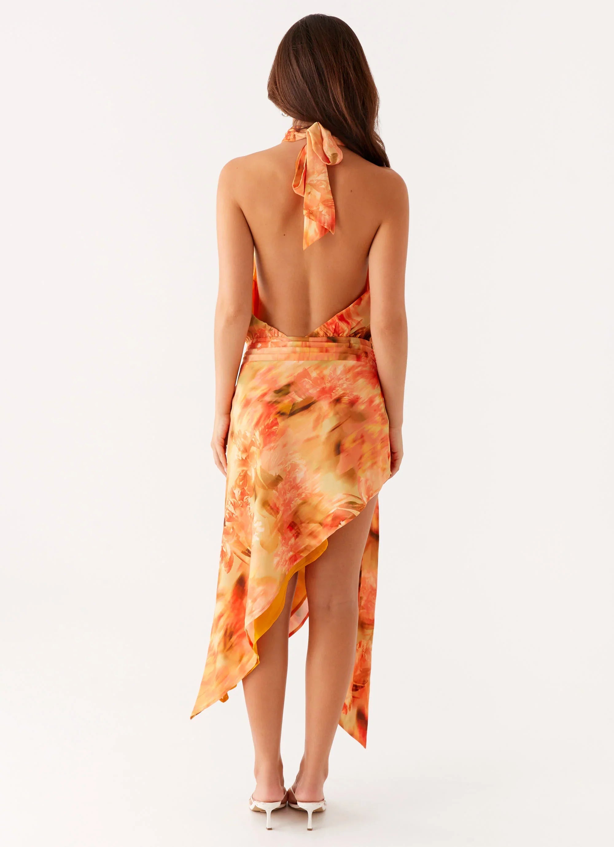 Lou Midi Dress - Sunset Floral